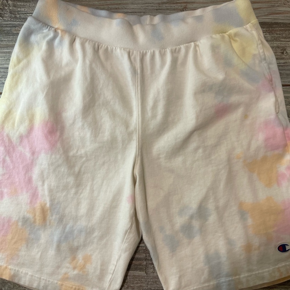 Champion Cotton Cloud Tye Dye Shorts Size Large - Picture 2 of 11